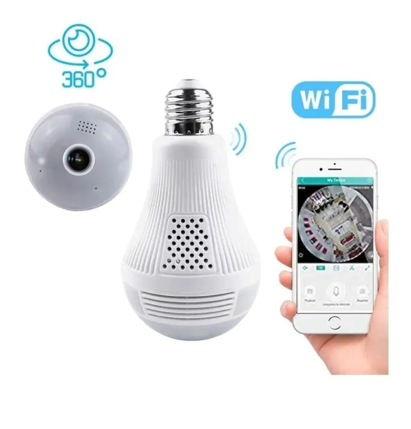 Lâmpada LED com câmera embutida 1080p Wi-Fi – SpyLED360™